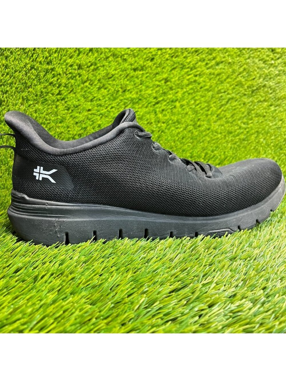 Kuru Flex Via Mens Size 12 Black White Athletic Running Walking Shoes Sneakers
